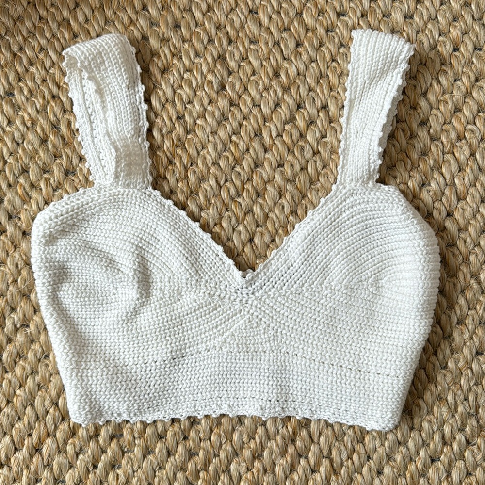 Mango Santorini Crochet Crop Top